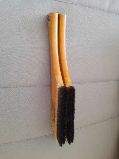 Vintage double brosse à vetements pliante - photo 4