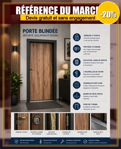 Porte blindée pour entrée à rénover - photo 2