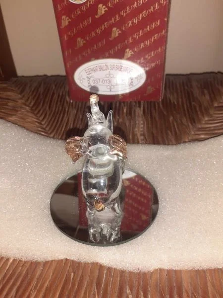 Figurine eléphant ballon sur base miroir - Décoration - Saint-Satur (18300)