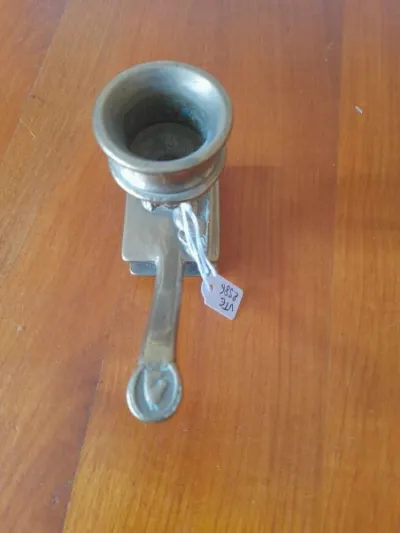 Bougeoir cuivre avec support de boites d' allumett - photo 2