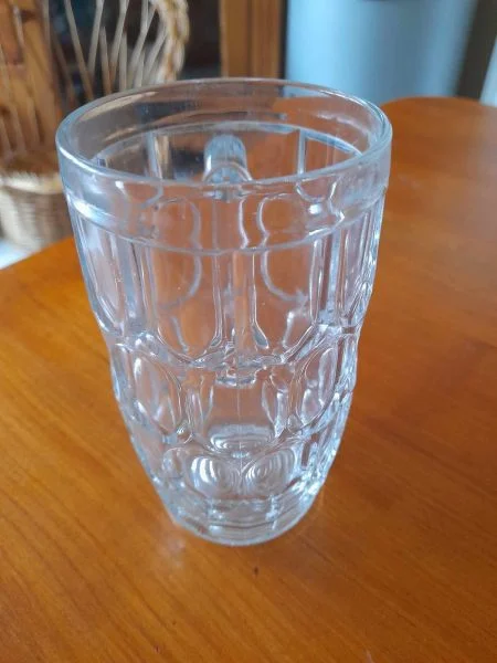 Chope en verre striée - vintage - Collection - Saint-Satur (18300)