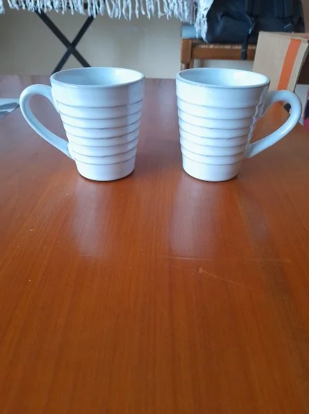 Lot 2 mug blanc en céramique - Collection - Saint-Satur (18300)