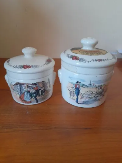 Lot 2 pot a foie gras, en faïence de sarreguemines - photo 3