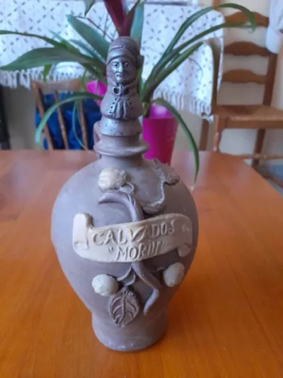 Ancienne bouteille vide en grès calvados morin - photo 2