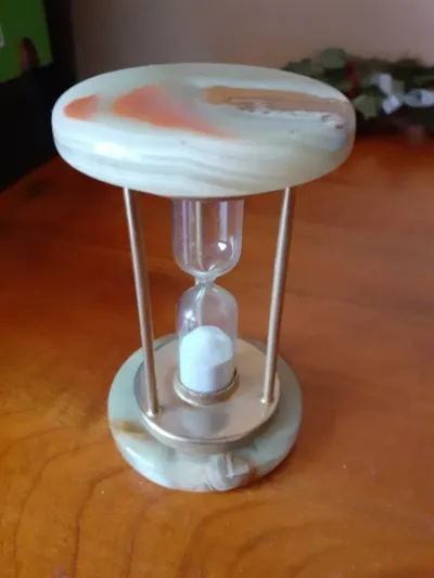 Sablier en verre et pierre - photo 3