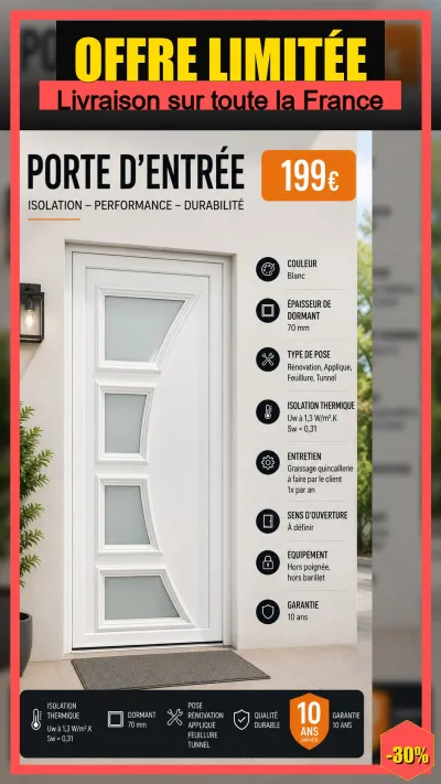 Porte d’entrée PVC pour dépendance - photo 2