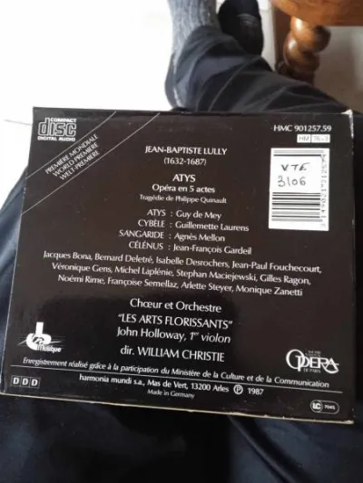Cd " lully / atys " - photo 2