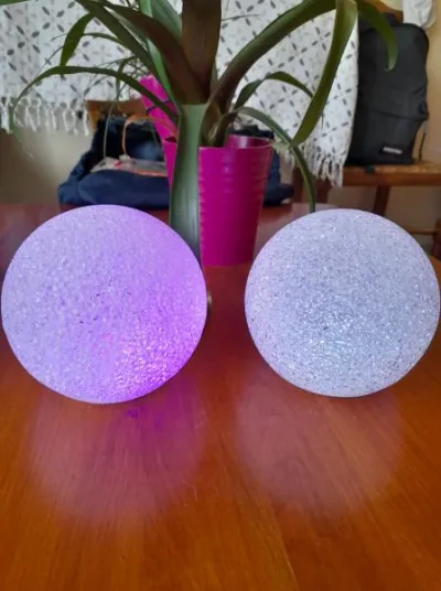Lot 2 boules décoratives lumineuses multicolore - photo 2