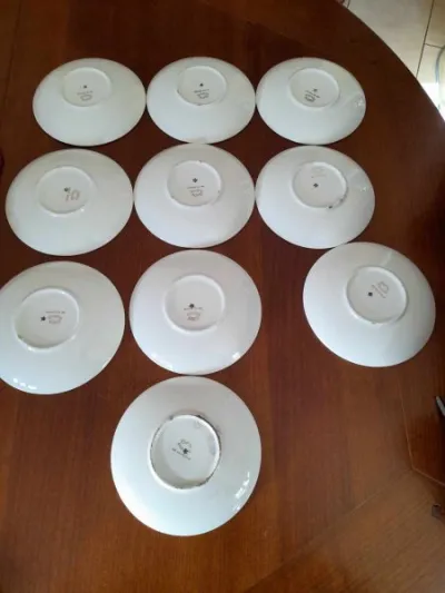 Lot 10 soucoupes porcelaine de gien - photo 3