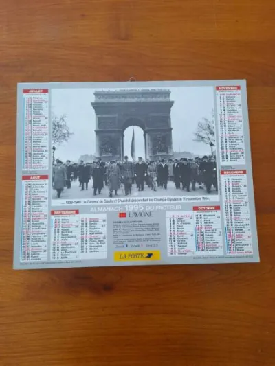 Almanach du facteur 1995 - la poste - photo 3