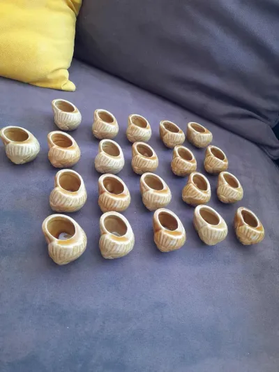 LOT DE 21 Coquilles d'Escargots en Pocelaine - photo 2