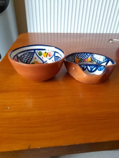 Ensemble bol et plat à olives,poteries portuguaise - photo 4