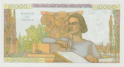 F 50 lot de 2 billets 10 000 f genie - photo 2