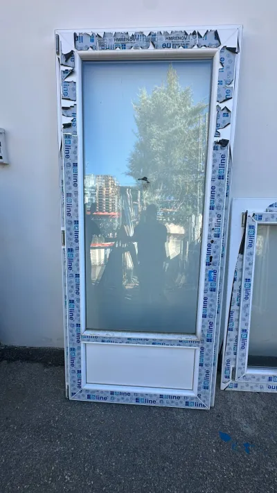 Porte fenêtre pvc blanc un vantail  H2180//L980 - Bricolage