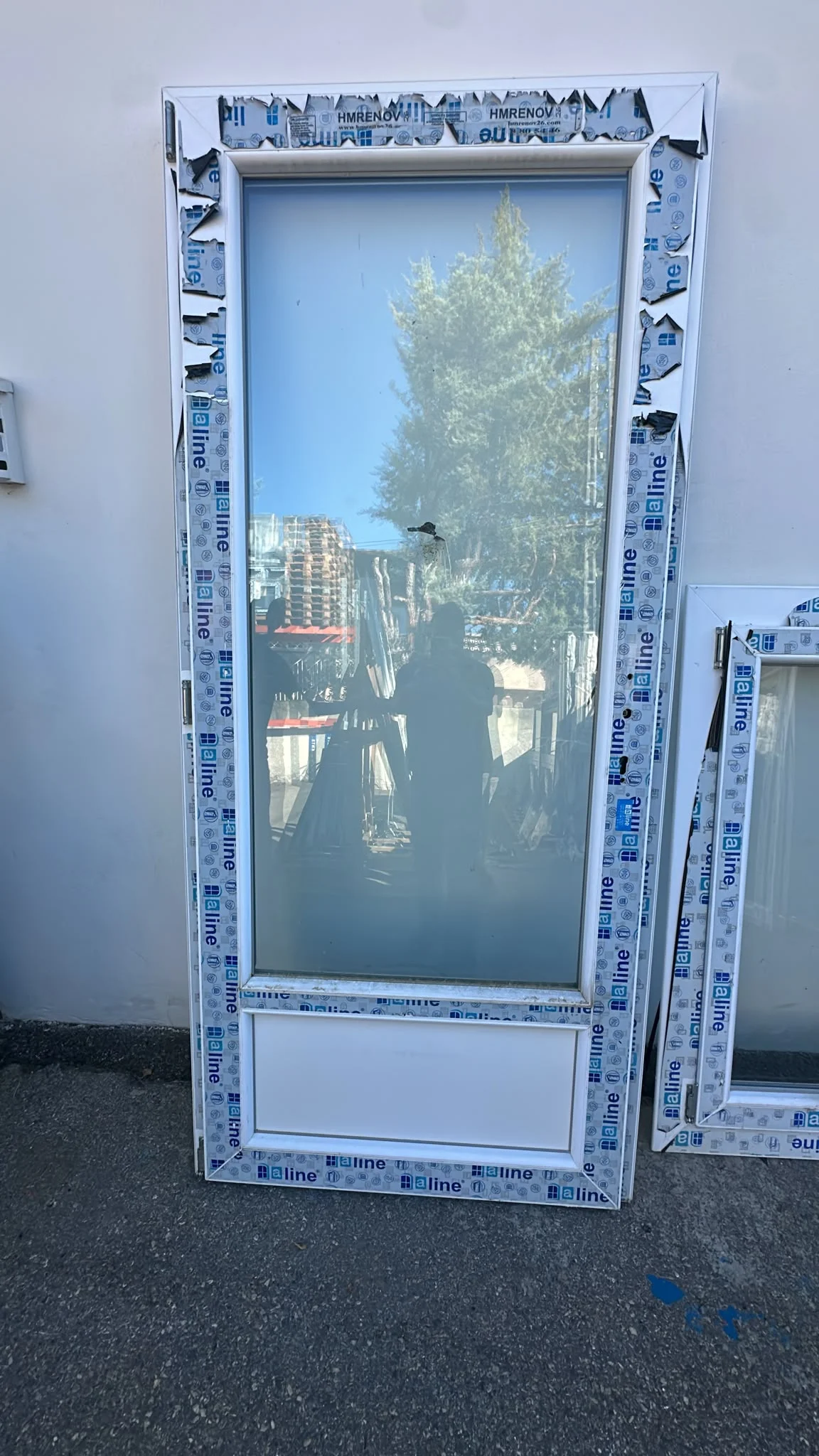 Porte fenêtre pvc blanc un vantail  H2180//L980 - Bricolage - Porte des Pierres Dorées (69400)