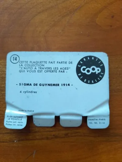 Plaquette publicitaire métal coop n° 14 - photo 2