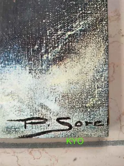 P.sorel tableau motifs art rétro, bouquet fleurs - photo 2