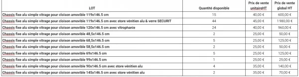 Chassis fixe alu pour cloison intérieure - BTP & Chantier - Montpellier (34000)