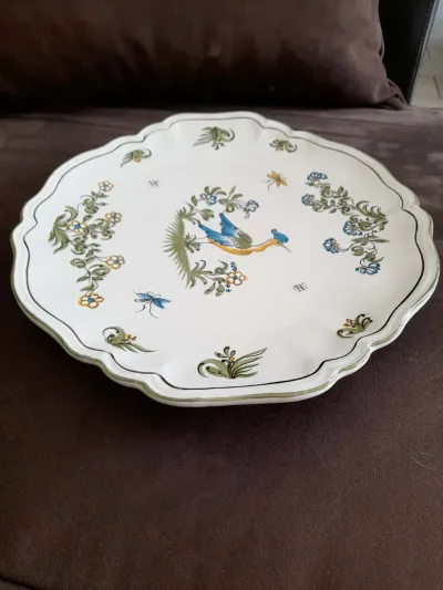 Tradition de Moustiers-Plat de Service en Faïence - Arts de la Table - Saint-Satur (18300)