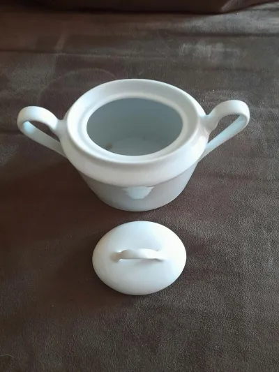 Porcelaine de Limoges - Sucrier Ovale Blanc - photo 2