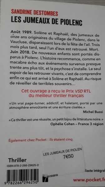 Livre thriller français - Livres - Auchy-les-Mines (62138)