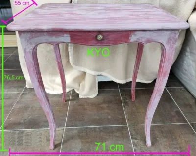 Table décorative rectangulaire bois rose, - photo 2