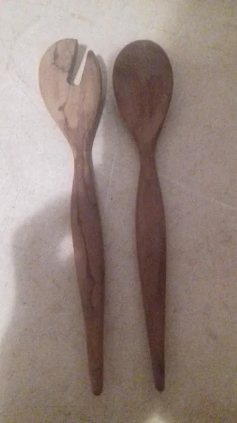 Couvert à salade bois d'olivier - Collection - Saint-Satur (18300)