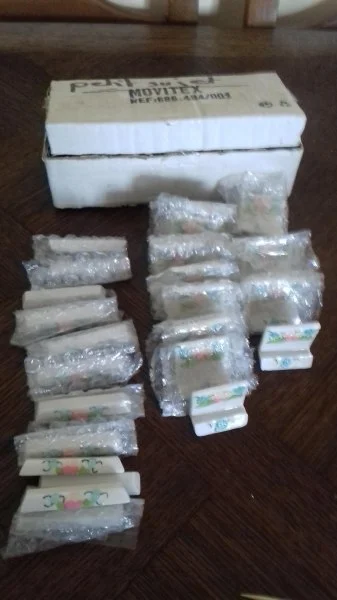 Boite 12 reposes couverts en porcelaine - Collection - Saint-Satur (18300)