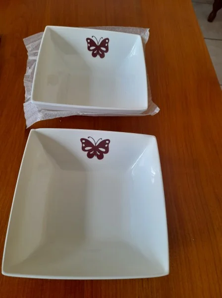 Lot 2 bols carrés en plastiques - Collection - Saint-Satur (18300)