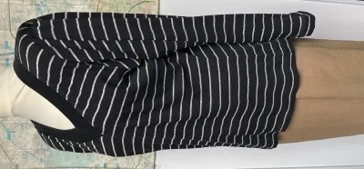 Pull noir rayé taille 44 - photo 2