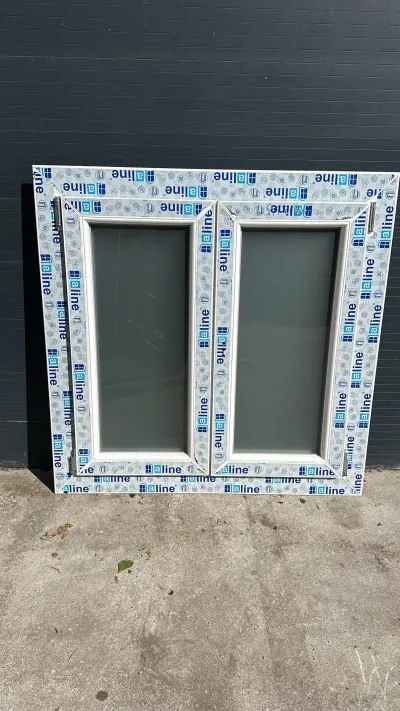 Fenêtre blanc Haut 1000/Larg 1000 Deux vantaux vit - Bricolage