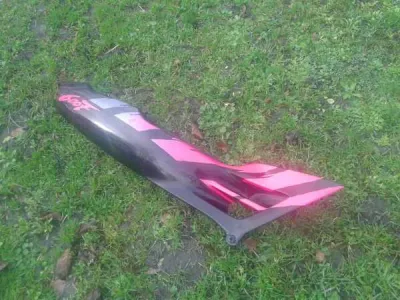 Cache latéral droit noir rose honda 600 cbr 1993 - photo 2