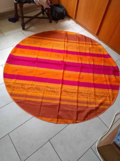 Nappe de table ronde orange multiples couleur - photo 2