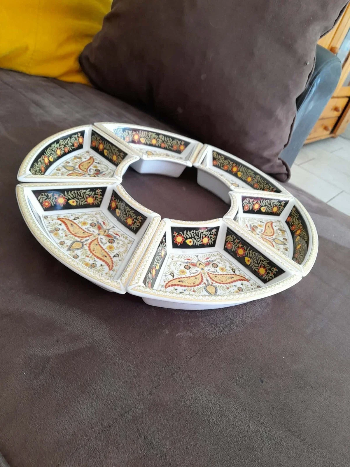 Service à Apéritif  en Céramique, à 6 Coupelles - Arts de la Table - Saint-Satur (18300)
