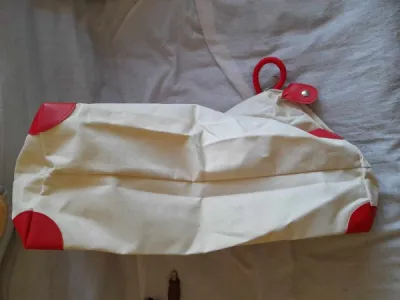 Sac de plage / sac cabas beige avec voilier - photo 2