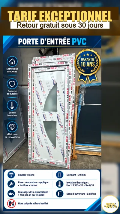 Porte d’entrée PVC pour maison - Bricolage