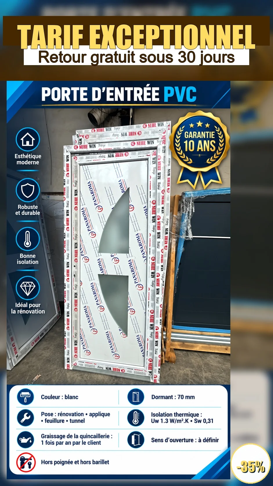 Porte d’entrée PVC pour maison - Bricolage - Orléans (45100)
