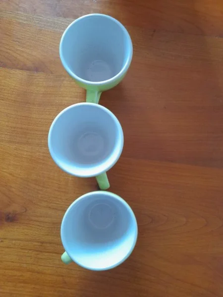 Lot 3 tasses publicitaires expresso en céramiques - Collection - Saint-Satur (18300)