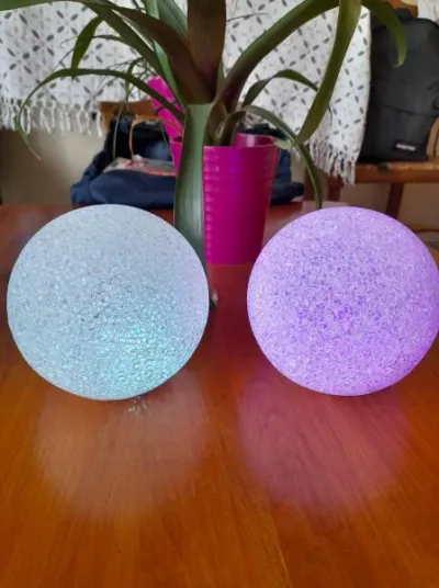 Lot 2 boules décoratives lumineuses multicolore - photo 3