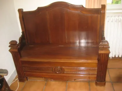 Banc coffre très ancien - photo 2