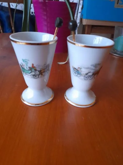 Lot 2 mazagrans diligence porcelaine de limoges - Collection - Saint-Satur (18300)