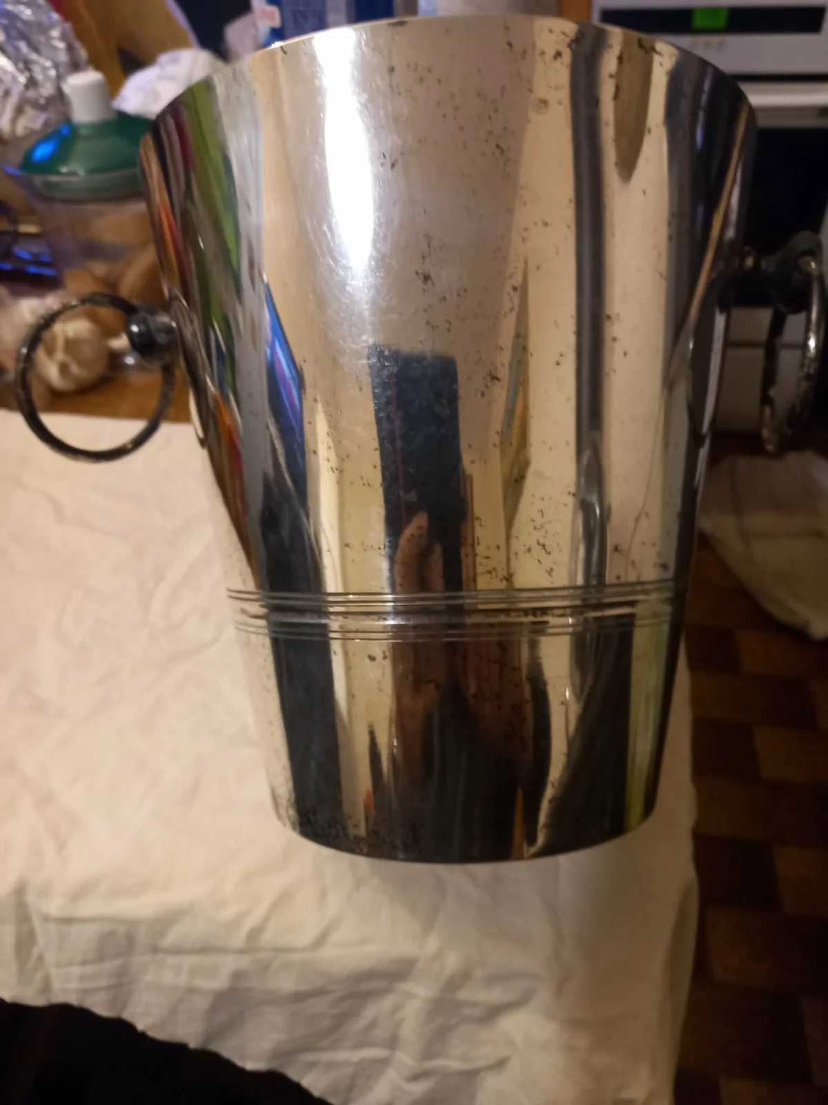 SEAU A CHAMPAGNE METAL ARGENTE - Arts de la Table - Nant (12230)