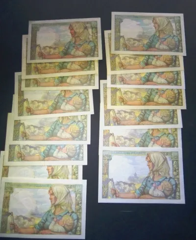 F 8 10 f mineur lot de 15 billets - Collection