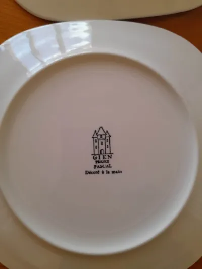 Lot 6 assiettes fromage ou dessert faïence de gien - Collection - Saint-Satur (18300)