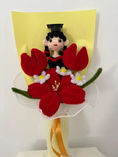 Bouquet Fleurs fin d'études au cure pipe - Jeux & Jouets - Bussy-Saint-Georges (77600)