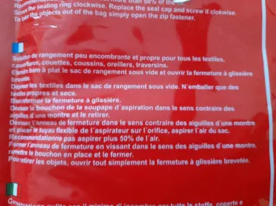 Sac de rangement sous vide pamex - Collection - Saint-Satur (18300)