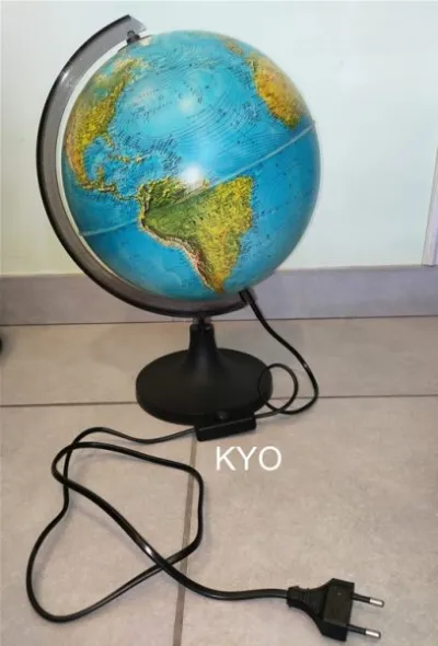 Lampe de chevet globe terrestre carte monde rond - photo 3