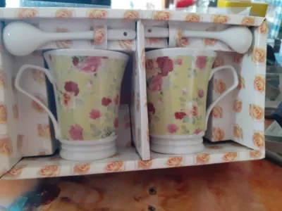 Service à café 2 tasses et 2 cuillères - Collection - Saint-Satur (18300)