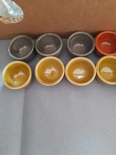 Lot 12 petits moules à escargots en grès - vintage - photo 2