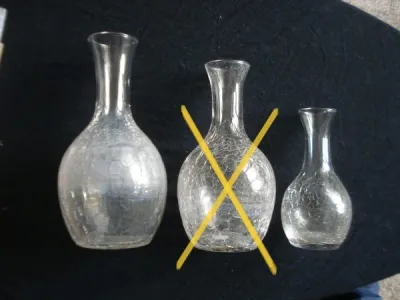Lot de 2 carafes en verre craquelé - Vins & Gastronomie - Monnetier-Mornex (74560)